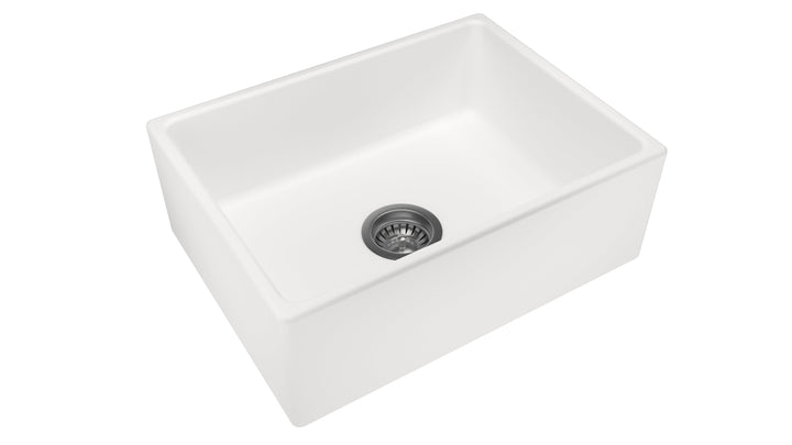 Fine Fireclay Single Bowl Farmhouse Sink 610 x 457mm - Snova White 1