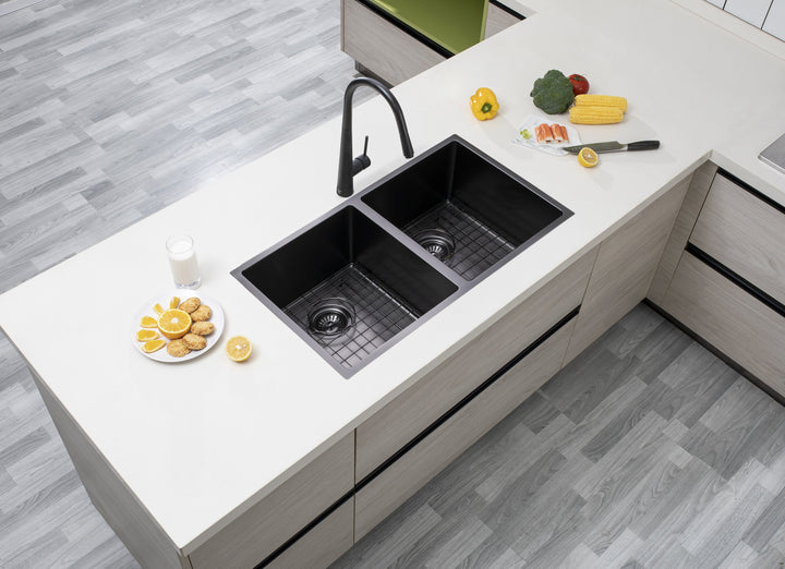 Handmade Double Bowl Sink 770 x 450 x 215mm - Gunmetal Grey 2
