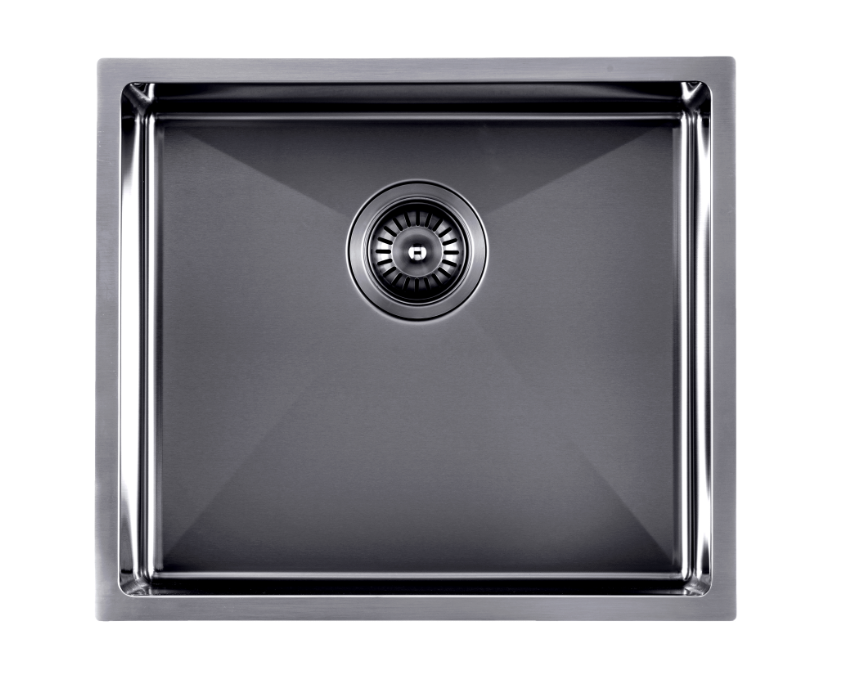 Handmade Round Edge Single Bowl Sink 510 x 450 x 230mm - Gunmetal Grey 1