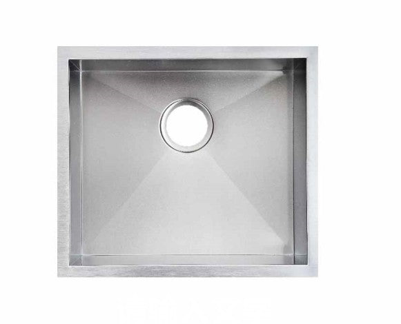 Handmade Round Edge Single Bowl Sink 510 x 450 x 230mm - Stainless Steel 1