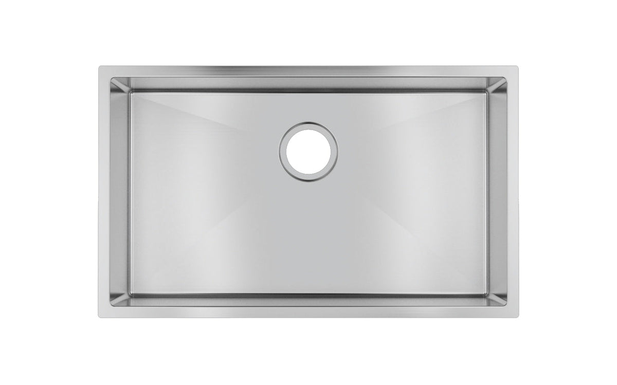 Handmade Round Edge Single Bowl Sink 762 x 457 x 254mm - Stainless Steel 1