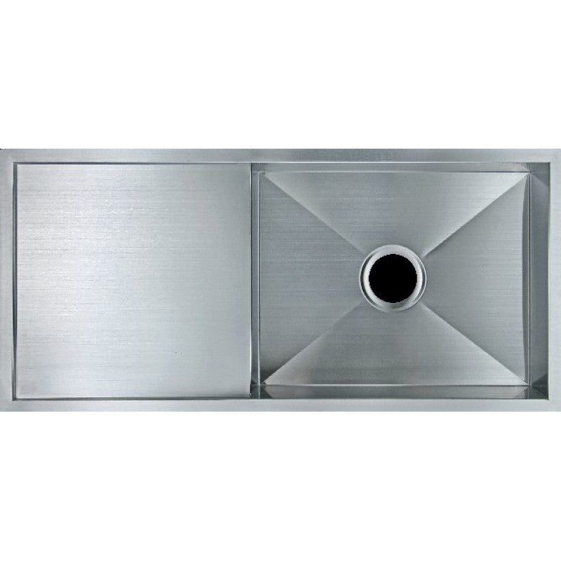 Handmade Round Edge Single Bowl Sink 960 x 450 x 230mm - Stainless Steel 1