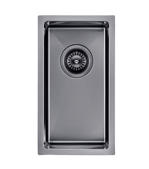 Handmade Single Bowl Sink 250 x 450 x 215mm - Gunmetal Grey 1