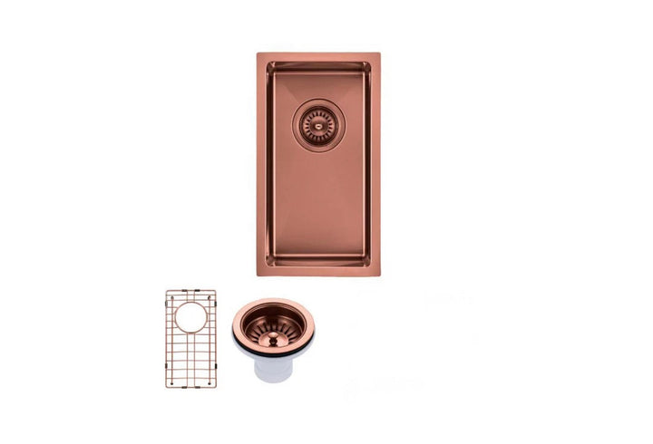 Handmade Single Bowl Sink 250 x 450 x 215mm - Rose Gold 4