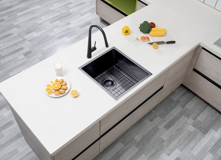 Handmade Single Bowl Sink 390 x 450 x 215mm - Gunmetal Grey 2