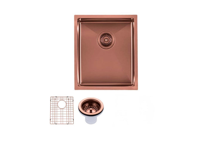 Handmade Single Bowl Sink 390 x 450 x 215mm - Rose Gold 3
