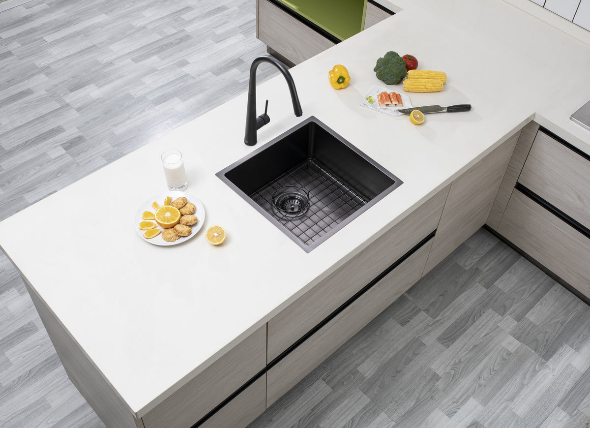 Handmade Single Bowl Sink 440 x 440 x 205mm - Gunmetal Grey 2