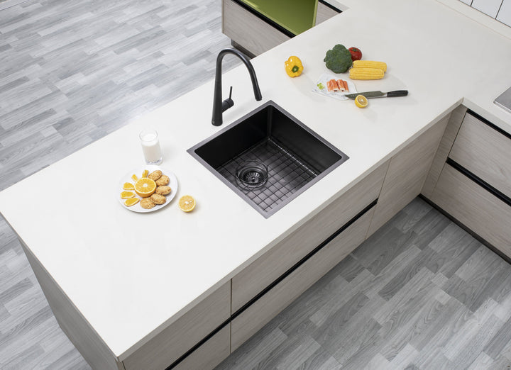 Handmade Single Bowl Sink 440 x 440 x 205mm - Gunmetal Grey 2
