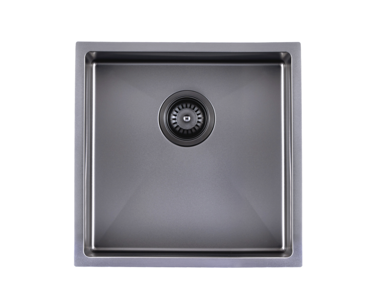 Handmade Single Bowl Sink 440 x 440 x 205mm - Satin Gunmetal Grey 1