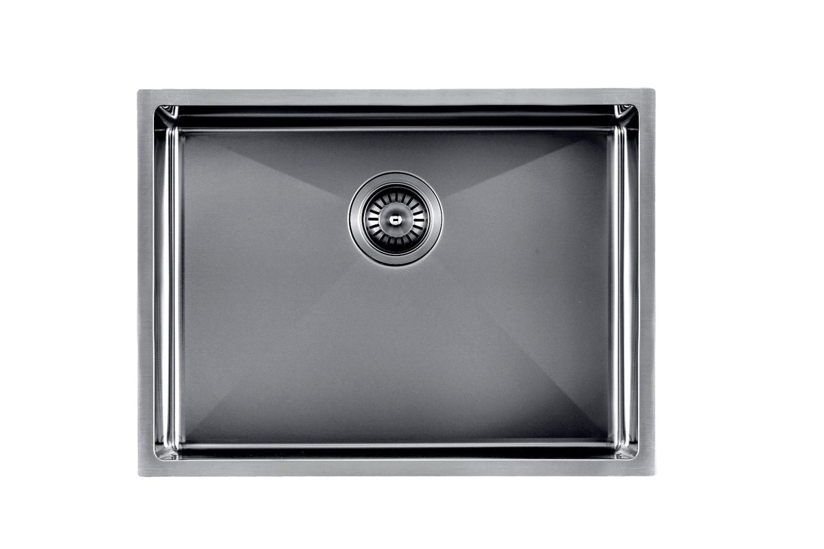 Handmade Single Bowl Sink 600 x 450 x 300mm - Gunmetal Grey 1
