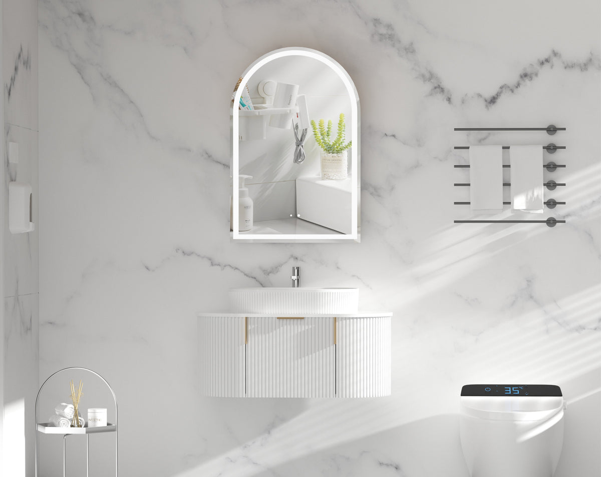 Imperial Arch LED Shaving Cabinet 600 x 900mm - Matte White 2