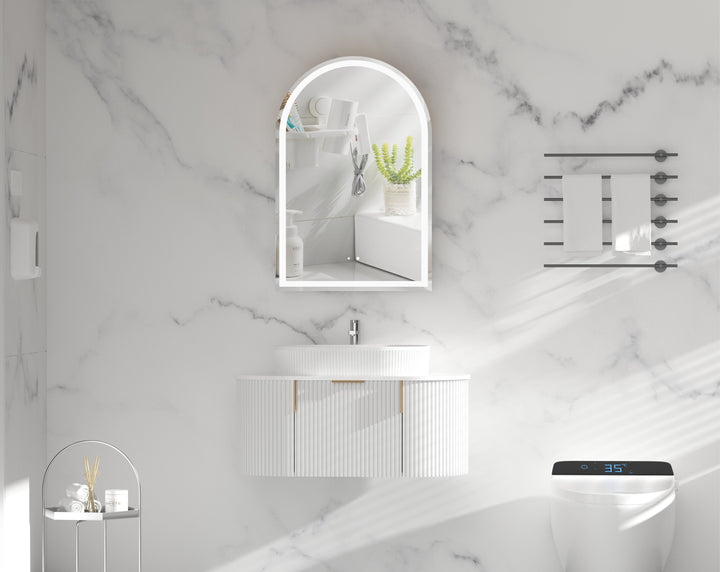 Imperial Arch LED Shaving Cabinet 600 x 900mm - Matte White 2
