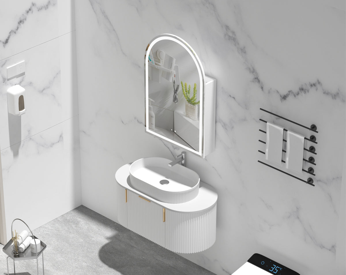 Imperial Arch LED Shaving Cabinet 600 x 900mm - Matte White 3