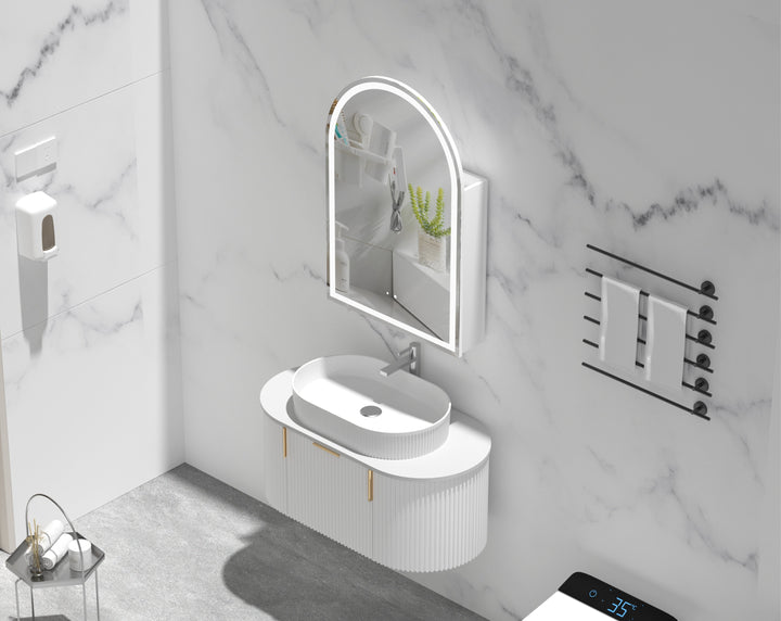 Imperial Arch LED Shaving Cabinet 600 x 900mm - Matte White 3