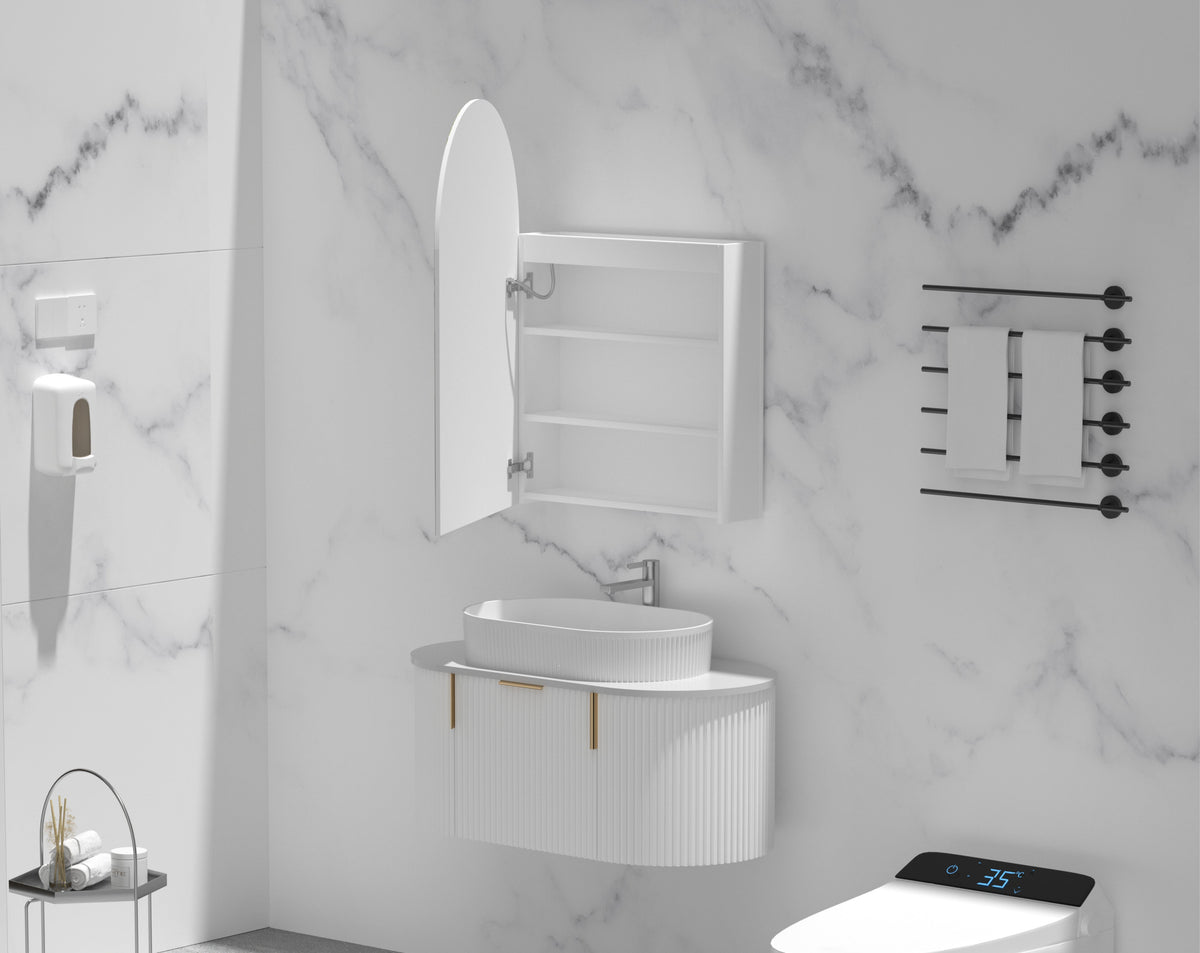 Imperial Arch LED Shaving Cabinet 600 x 900mm - Matte White 4
