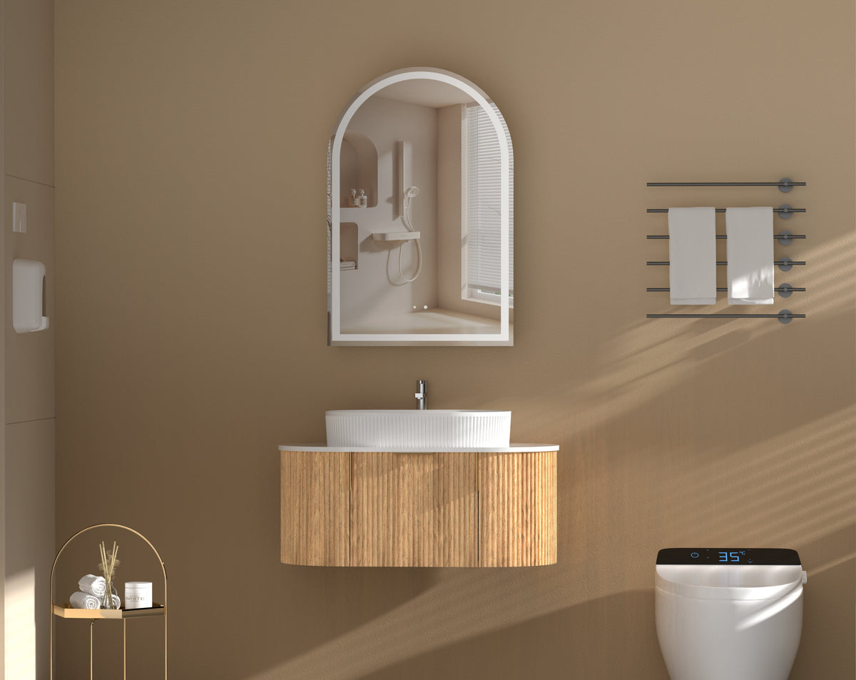 Imperial Arch LED Shaving Cabinet 600 x 900mm - Walnut 2