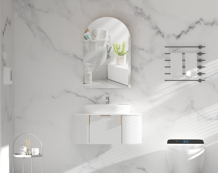 Imperial Arch Shaving Cabinet 600 x 900mm - Matte White 2