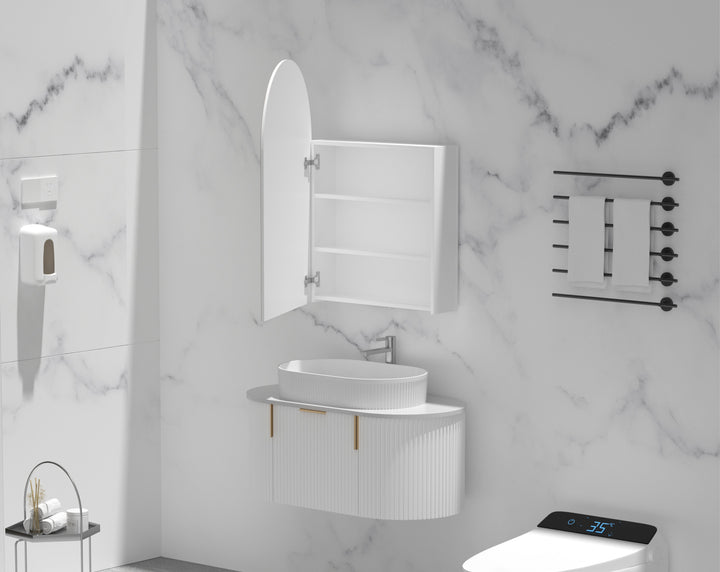 Imperial Arch Shaving Cabinet 600 x 900mm - Matte White 4