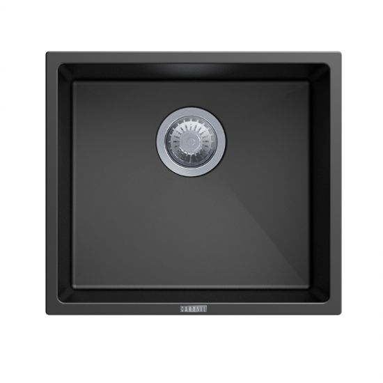 Magic Salsa Single Bowl Granite Sink 457 x 406 x 200mm - Deep Black 1