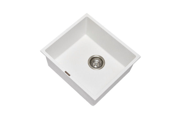 Magic Salsa Single Bowl Granite Sink 457 x 406 x 200mm - Snova White 1