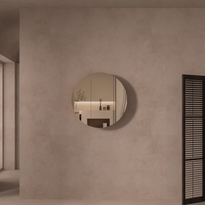 Orbit Round Shaving Cabinet 800 x 800mm - Matte White 2