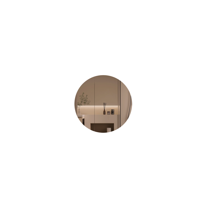 Orbit Round Shaving Cabinet 800 x 800mm - Matte White 3