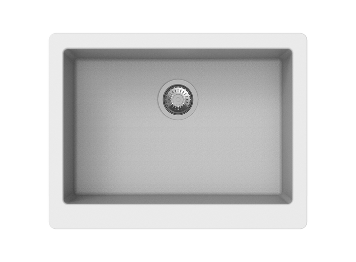 Retro A100 Single Bowl Granite Farmhouse Sink 865 x 540 x 229mm - Snova White 1