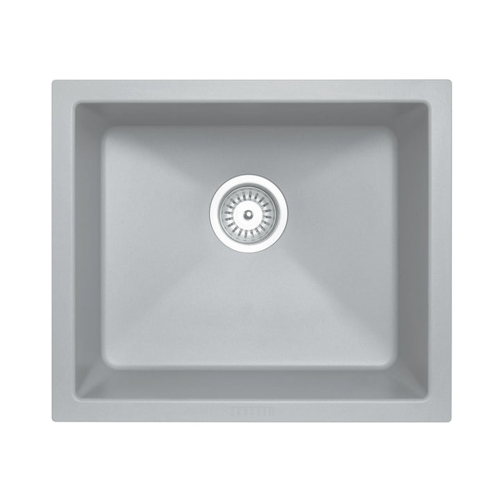 Salsa Single Bowl Granite Sink 533 x 457 x 205mm - Concrete Grey 1