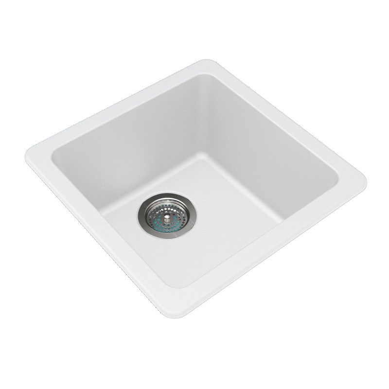 Single Bowl Granite Sink 422 x 422 x 203mm - Snova White 1