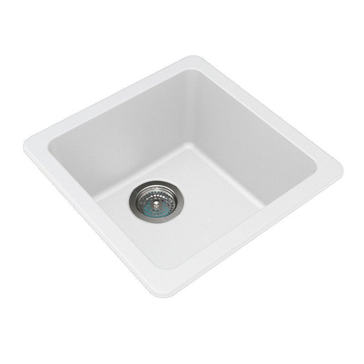 Single Bowl Granite Sink 422 x 422 x 203mm - Snova White 1