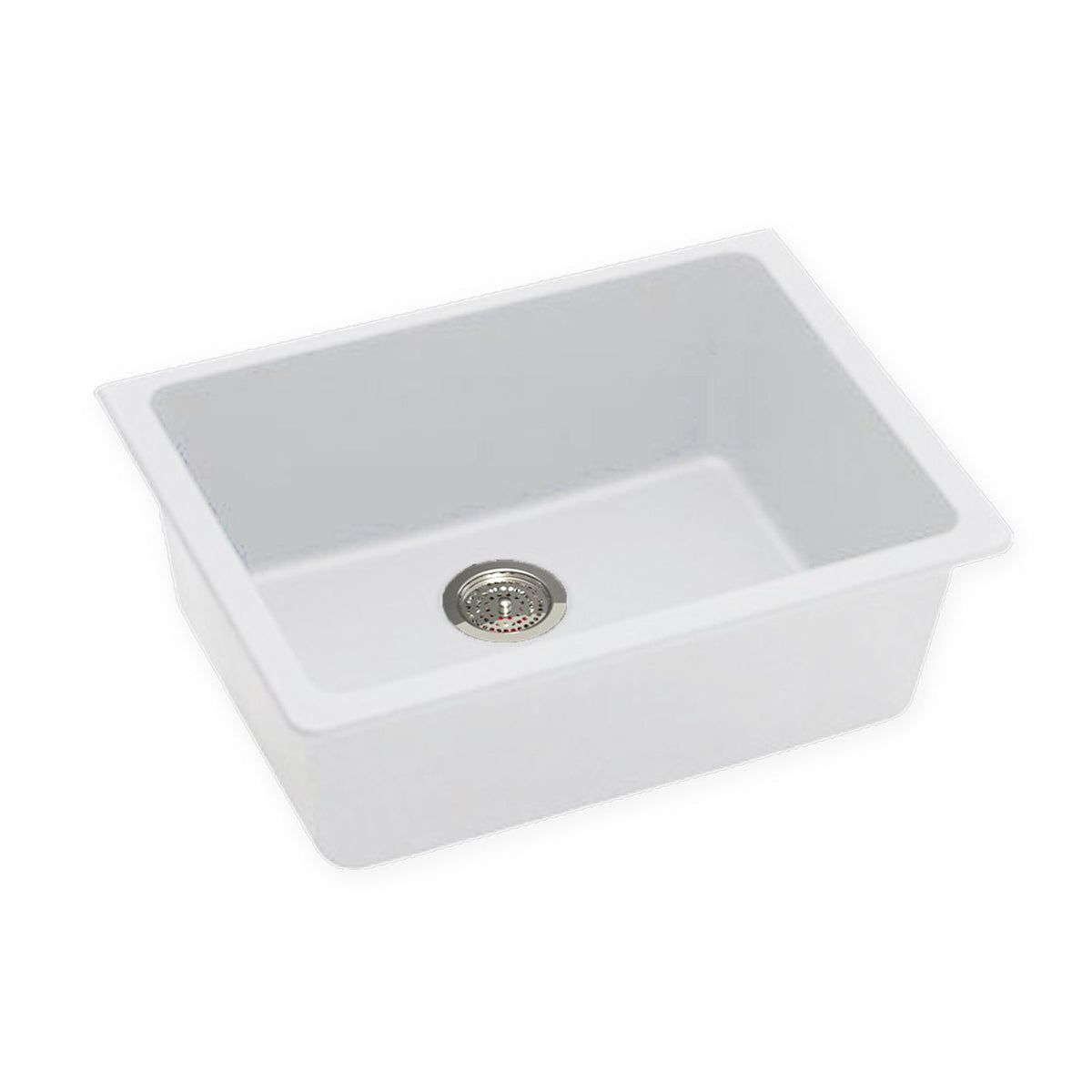Single Bowl Granite Sink 635 x 470 x 241mm - Snova White 1