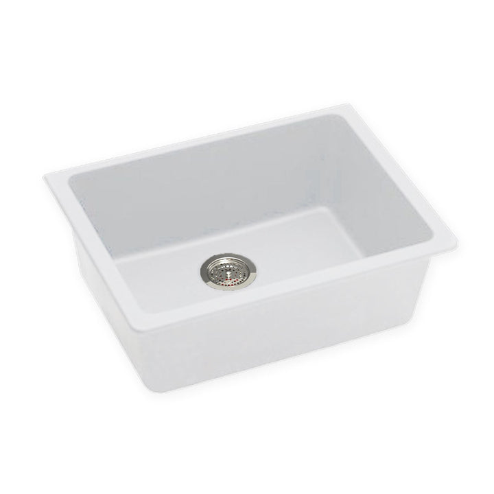 Single Bowl Granite Sink 635 x 470 x 241mm - Snova White 1