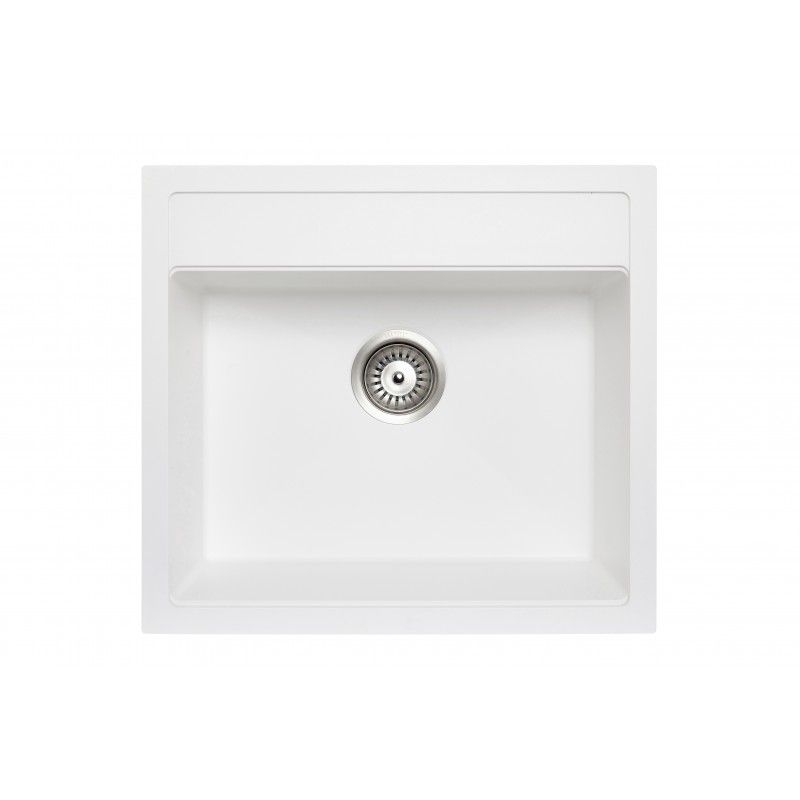 Waltz 560 Single Bowl Granite Sink 560 x 510 x 200mm - Snova White 1