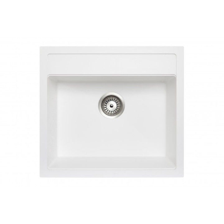 Waltz 560 Single Bowl Granite Sink 560 x 510 x 200mm - Snova White 1