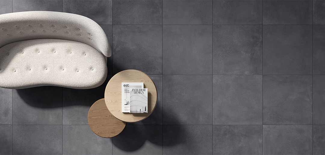 Nordic porcelain tiles installed