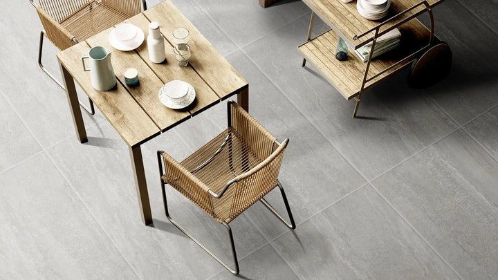 Normandy Grigio Porcelain Tile installed