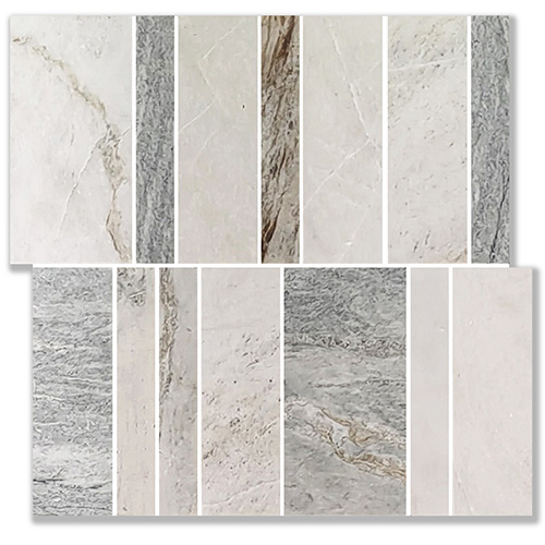 Nova Brick Paradise Marble Mosaic tile face, 300 x 300 mm