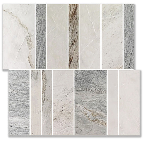 Nova Brick Paradise Marble Mosaic tile face, 300 x 300 mm