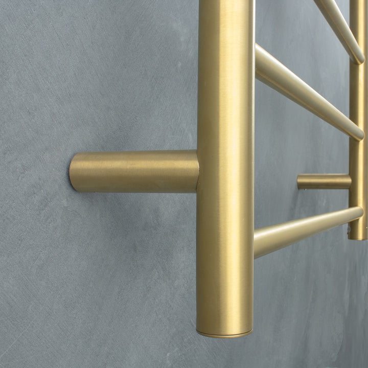 Radiant Heated Round Ladder Towel Rail 600 x 800mm - gld-close-up