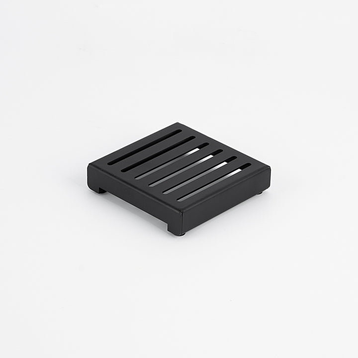 Square Slotted Floor Grate Lid Only 100 x 100mm - Matte Black