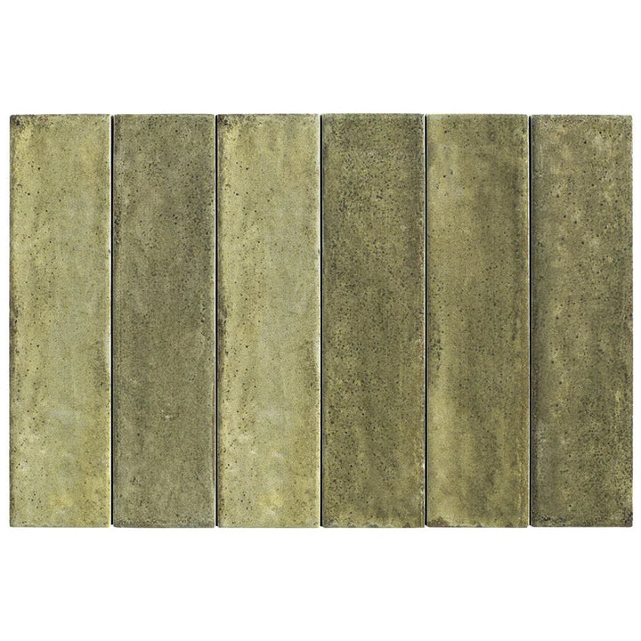 Otway Olive Green Porcelain Tile tile face