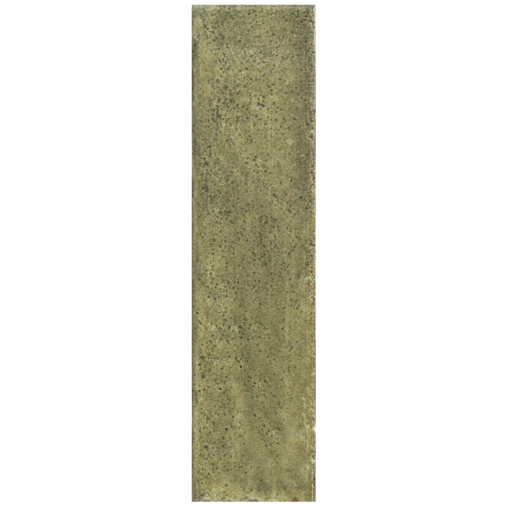 Otway Olive Green Porcelain Tile installed