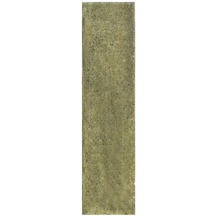Otway Olive Green Porcelain Tile installed