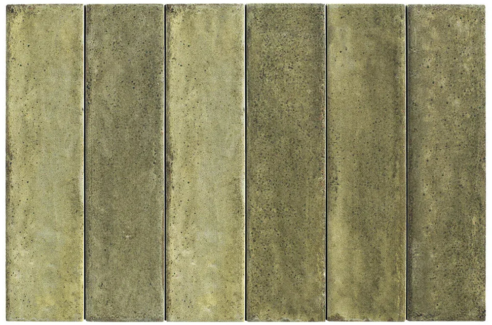 Otway Olive Green Porcelain Tile – 60 x 240 mm, tile face
