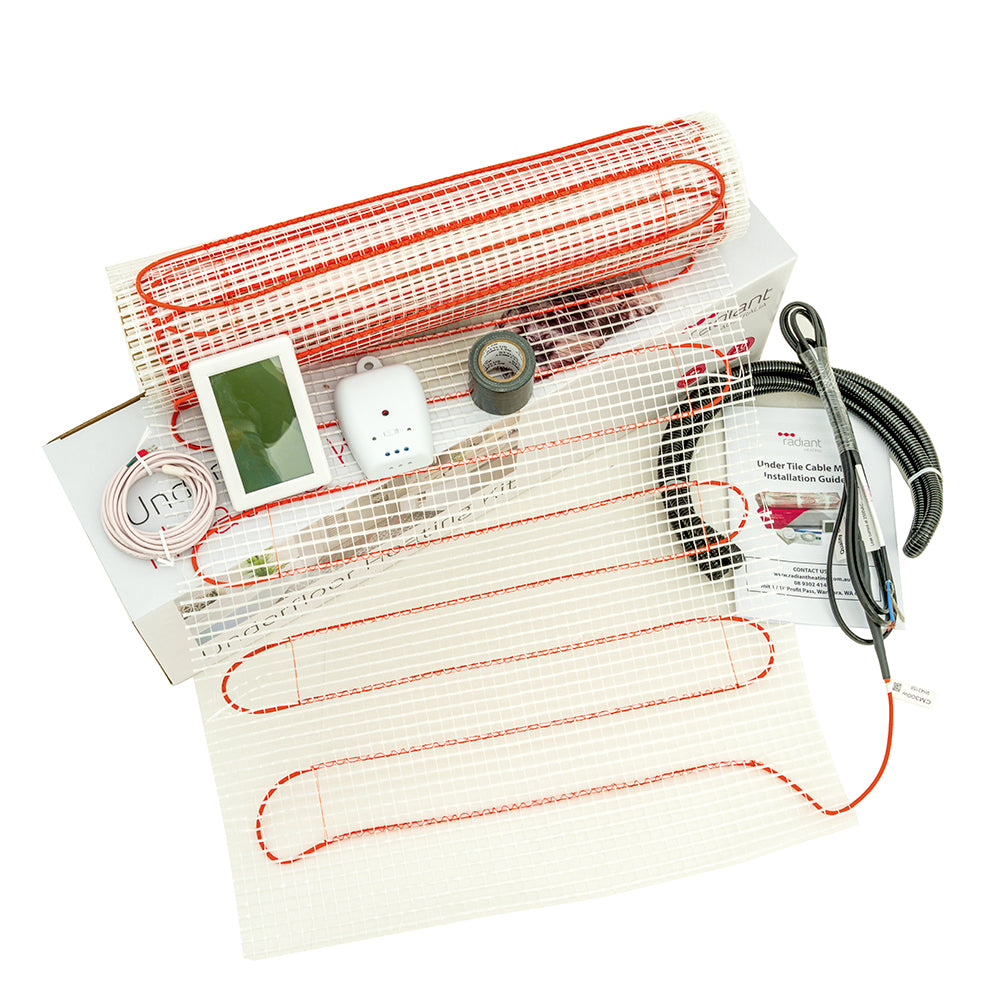 Radiant Under Tile Floor Heating Cable Mat Kit (Bathroom) - under-tile-kit