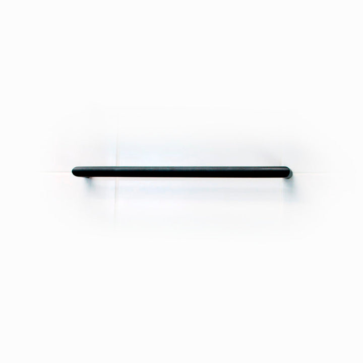 Radiant Single Round Bar Towel Rail - nh-blk-sbrtr-650