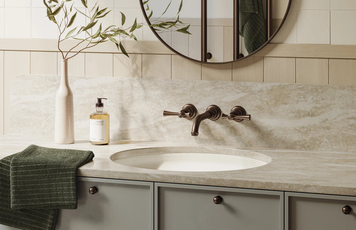Cromford Wall Basin/Bath Set 180mm lifestyle