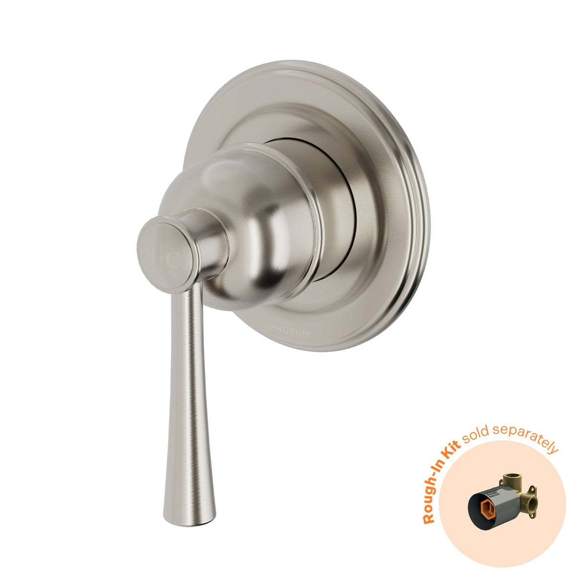 Cromford SwitchMix Shower / Wall Mixer (Fit-Off Kit Only) - Brushed Nickel