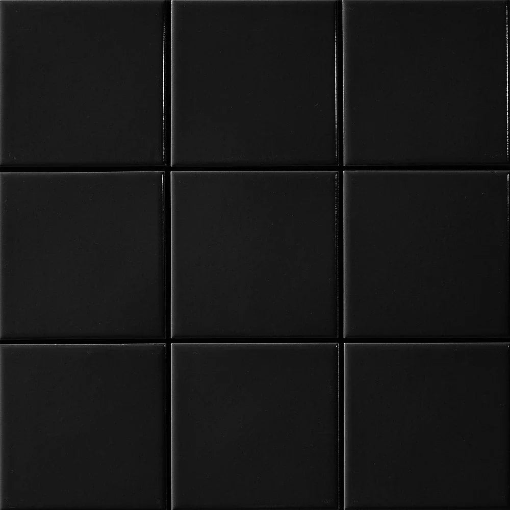 Porcelain Mosaics Black Porcelain Mosaic tile face