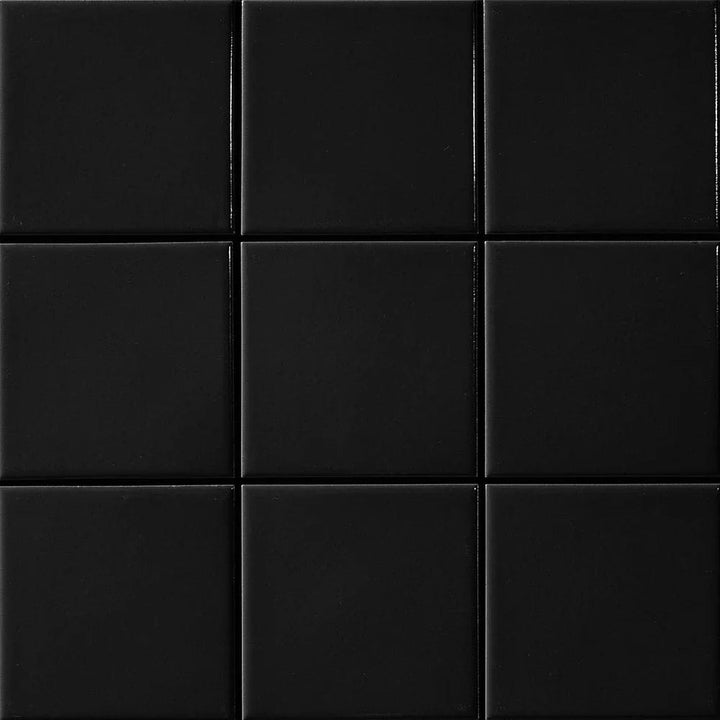 Porcelain Mosaics Black Porcelain Mosaic tile face